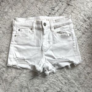 American Eagle | High Rise White Denim Short